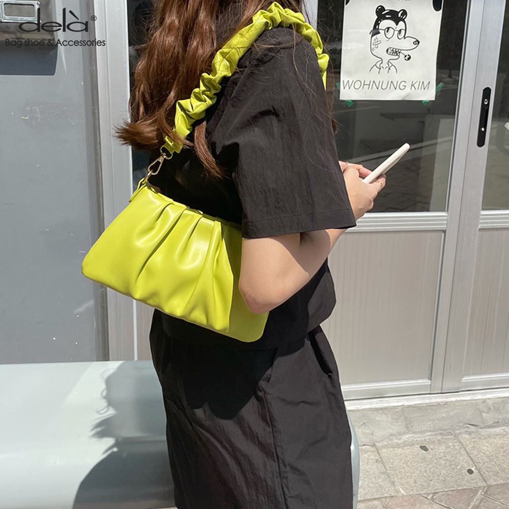 Dela Túi Đeo Vai Hình Đám Mây Xếp Ly Phong Cách Hàn Quốc Thời Trang Mới 2022 Cho Nữ