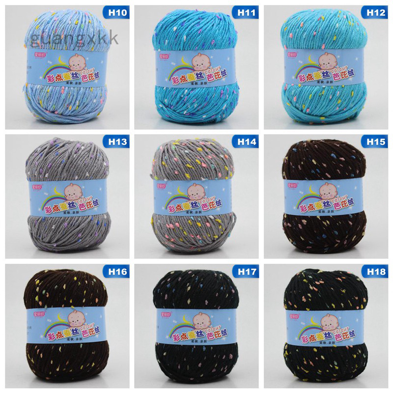 Cuộn Len Cotton Sữa Chấm Bi Nhiều Màu Chất Lượng Cao