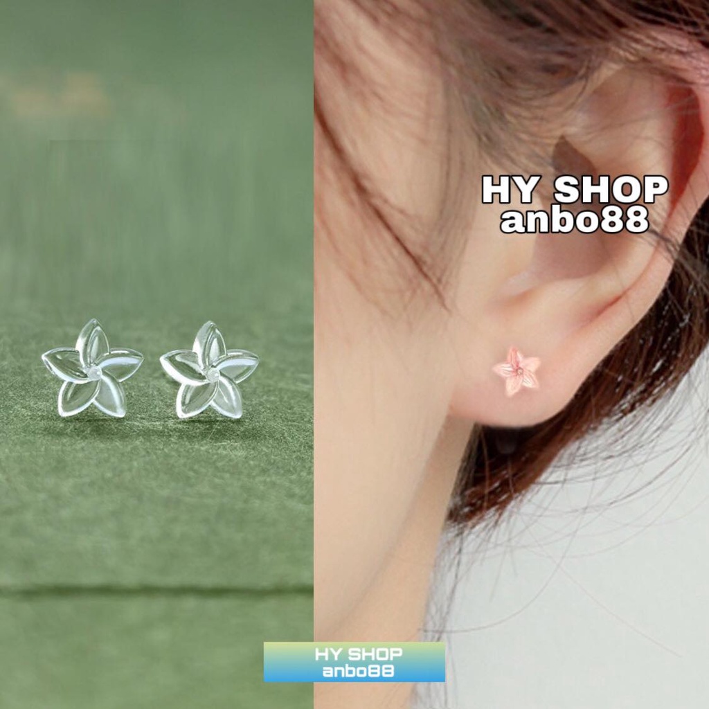 Khuyên tai nhựa sinh học thanh xỏ mỏng giúp lỗ xỏ nhanh lành Unisex nam nữ