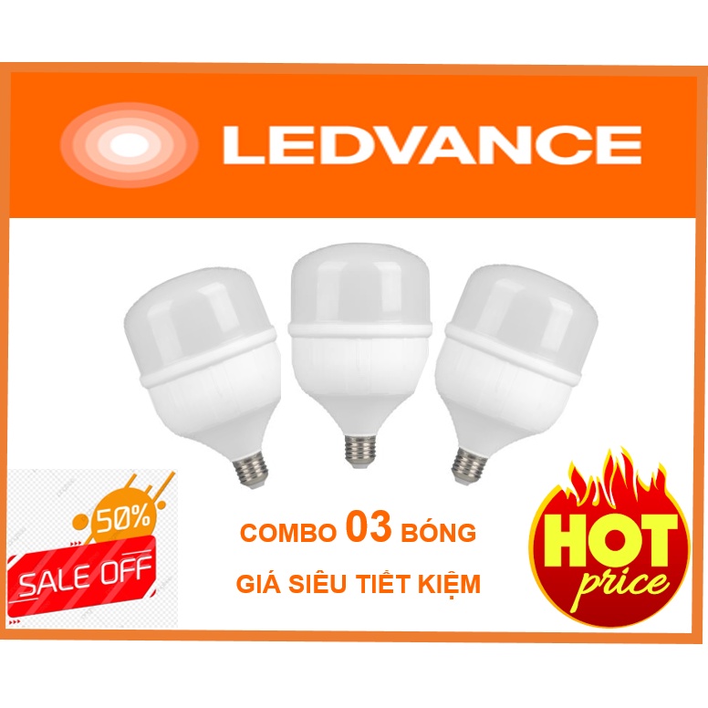 Combo 3 bóng đèn LED TRỤ ECO HW OSRAM 18W đuôi E27 - SIÊU TIẾT KIỆM (Chính hãng)