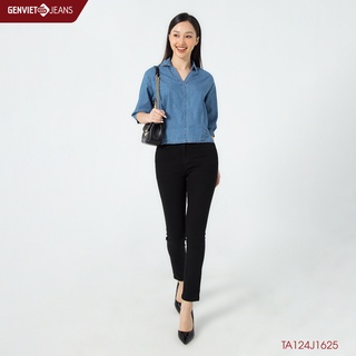 Áo Sơmi Jeans Dài Tay Nữ GENVIET TA124J1625