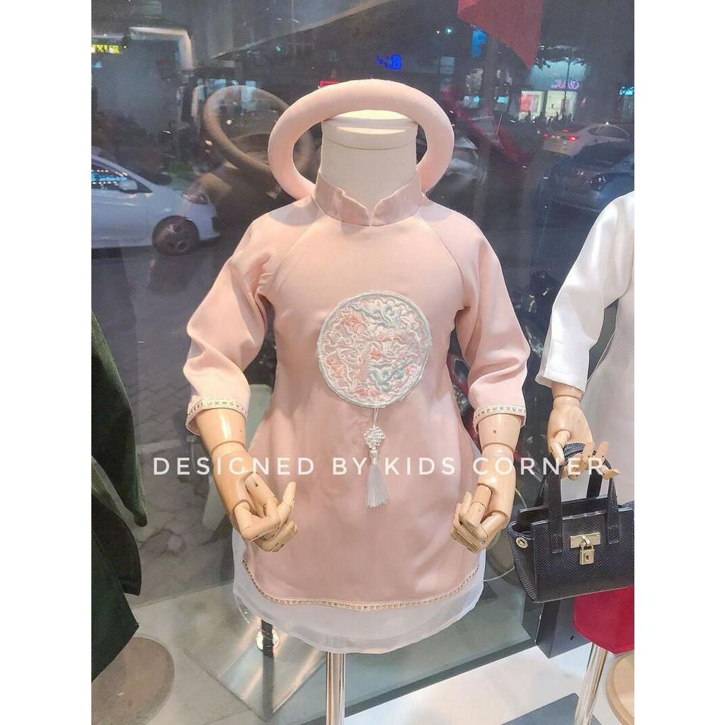 Áo dài BG lụa đáp hồng
