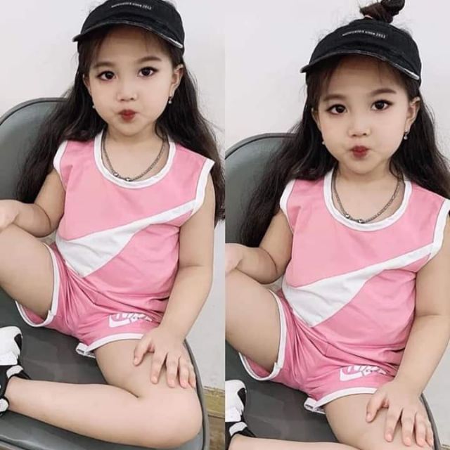 Combo 2 bộ sát nách cho bé gái