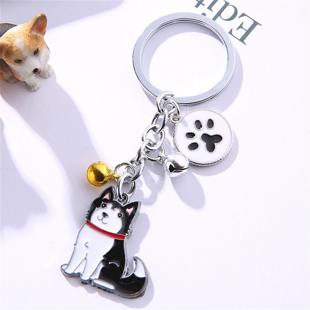 Móc Khóa Chó Husky Tráng Men Dễ Thương