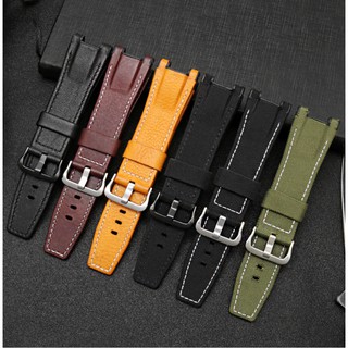 Dây Đeo Bằng Da Cho Đồng Hồ Casio Gst-B100 / S130 / W300Gl / 400g / W330 Zst-W120L / S120 / W130L / S100 / S110