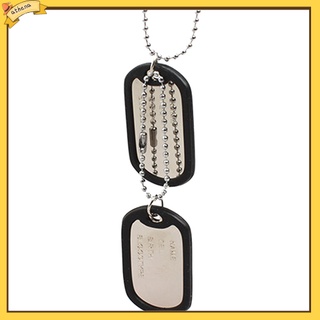 ATH_Men's Women's Fashion Cool Dog Tag Pendants Beaded Necklace Chain