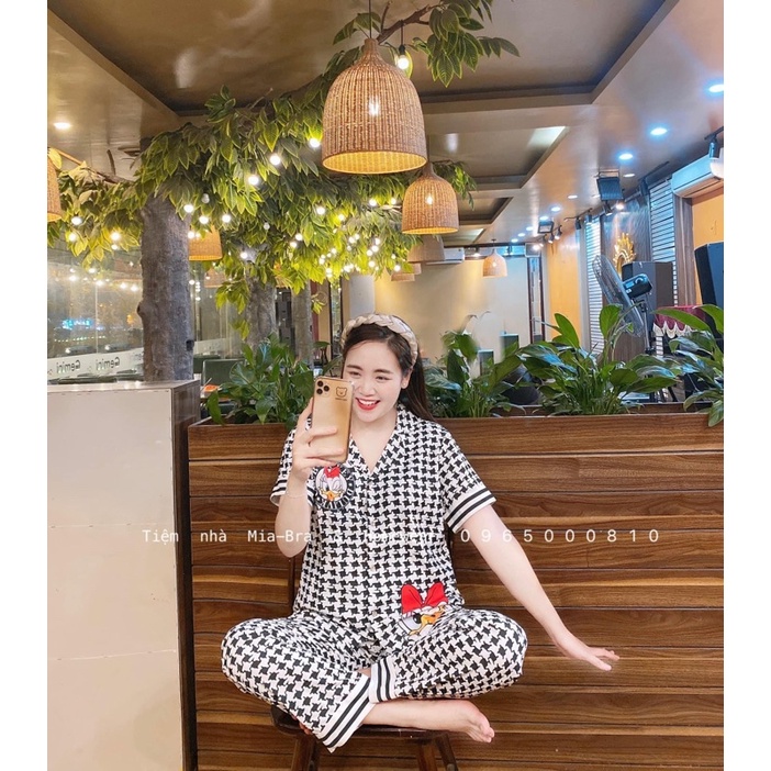 Tiệm nhà Mia - Bộ ngủ pỵjama chất lụa latin mịn 2 mặt
