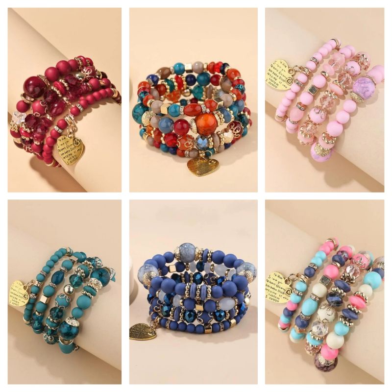 🎁SET 4 VÒNG TAY HẠT BOHO-HÀNG LOẠI 1