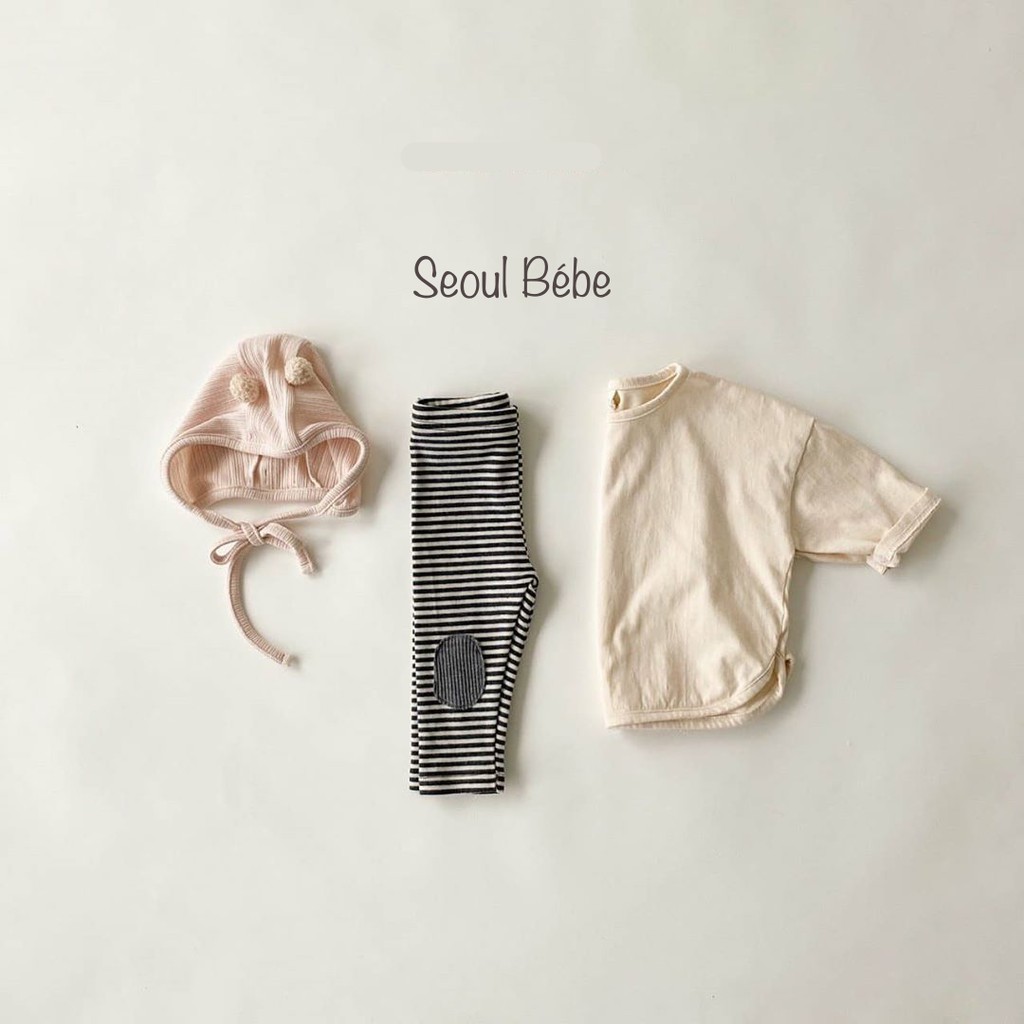 [SALE XẢ] Quần legging kẻ chất dày Bebeholic made in Korea
