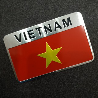 Tem nhôm dán xe cờ Việt Nam