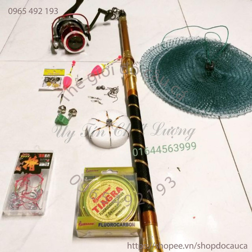 Bộ cần câu tiga 3m máy yowago 6000 kèm phụ kiện ( rẻ vô địch )