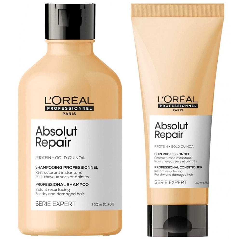 Dầu xả phục hồi tóc hư tổn L'Oreal Professionnel Serie Expert Absolut Repair Protein + Gold Quinoa 200ml