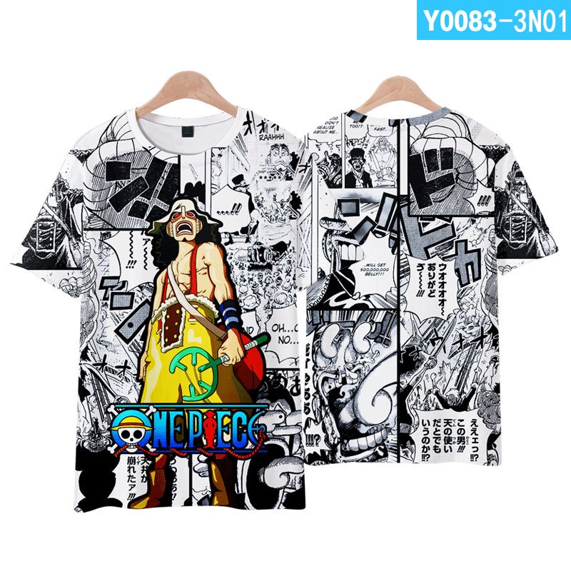 Áo Thun Ngắn Tay In Hình Nhân Vật Anime One Piece Cá Tính Cho Nam