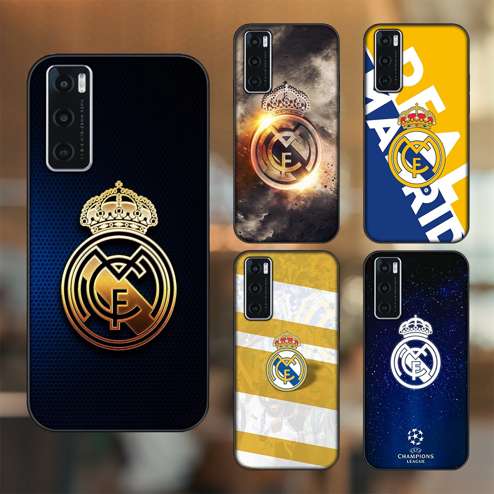 Ốp lưng Vivo V20 SE viền đen in hình Real Madrid