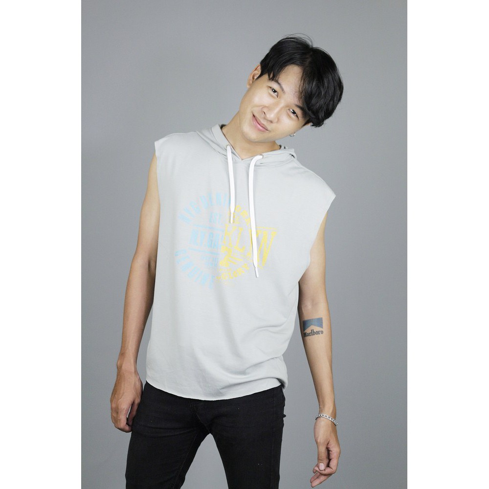 Áo thun hoodie tanktop có nón After All cotton 4 chiều