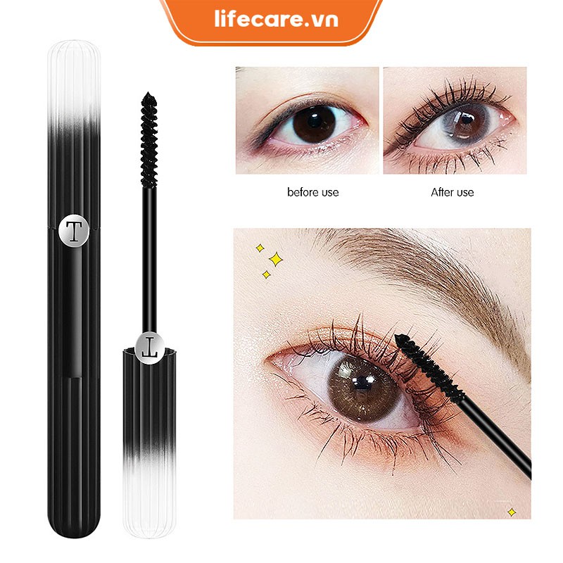 Mascaras Trang điểm Màu đen Kéo dài Độ dài Làm cong Mi mắt không thấm nước lâu dài