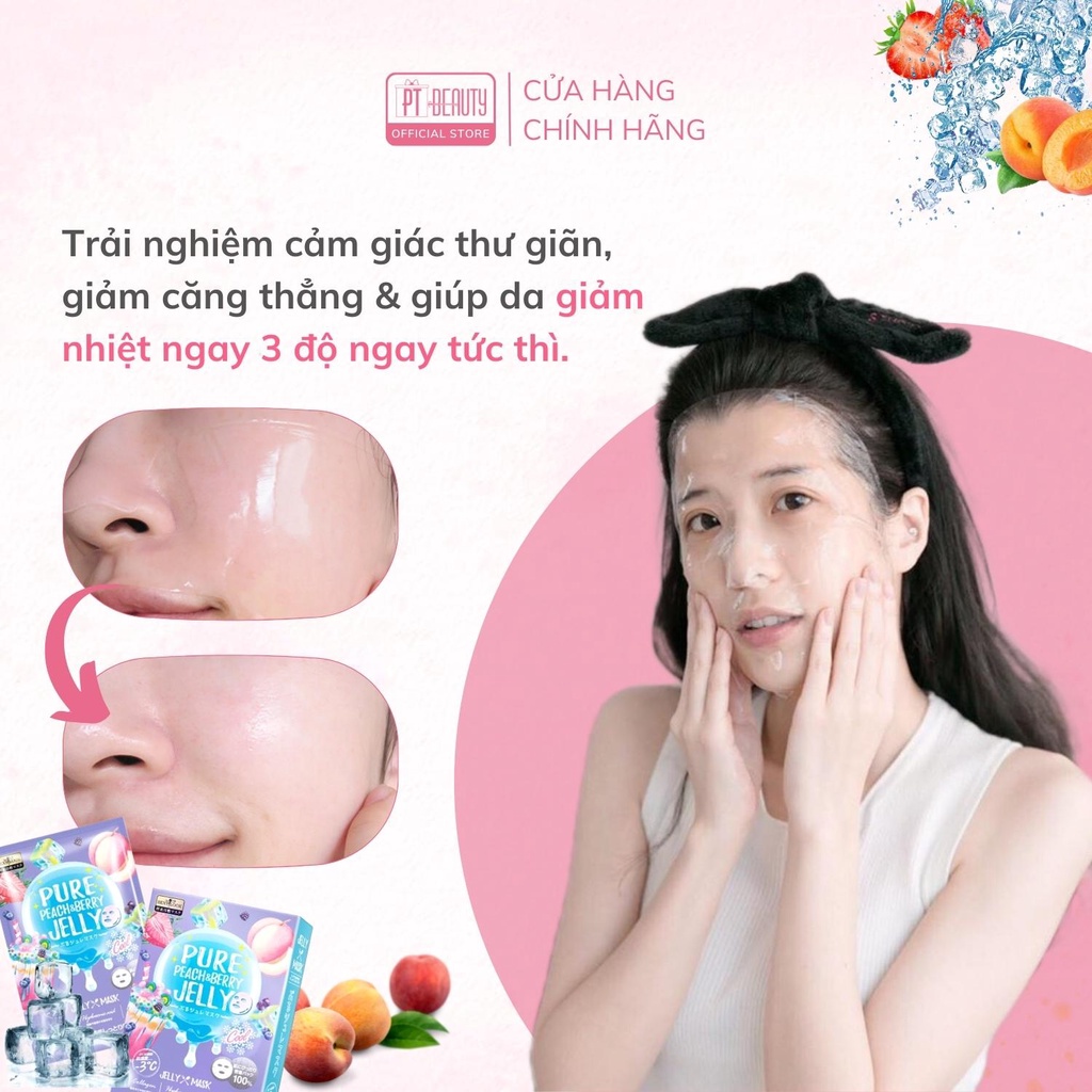 Mặt nạ Sexylook Thạch Jelly trắng sáng, giúp đều màu da hộp 3 miếng