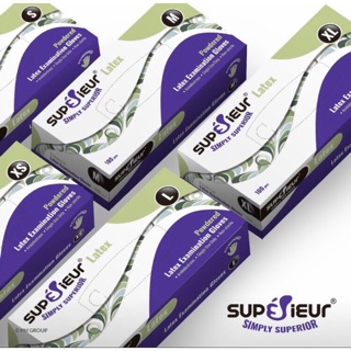 Găng Tay Latex Có Bột - Hãng SX: Superieur - Đài Loan, Nước SX: Thái Lan