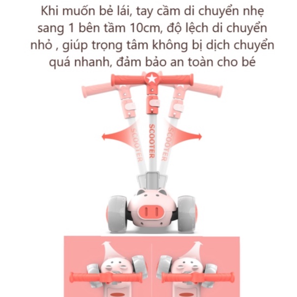 Xe Umoo Trượt Scooter Chòi Chân 2 trong 1 cho Bé