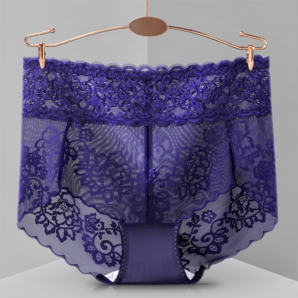 Quần Lót Cotton Lưng Cao Phối Ren Quyến Rũ Thời Trang Cho Nữ