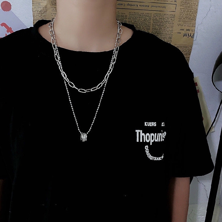 Dây Chuyền Nhiều Lớp Phong Cách Hip Hop Cá Tính