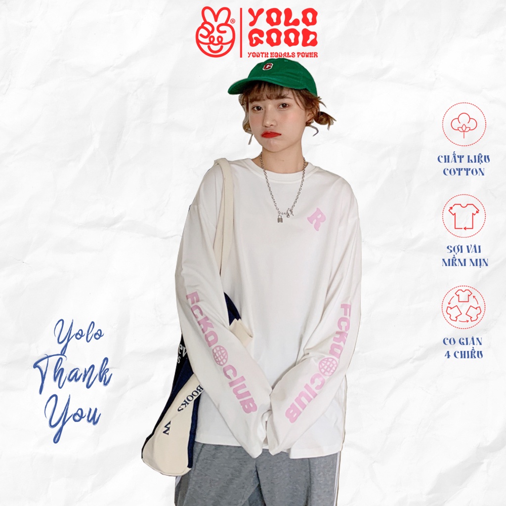 Áo thun dài tay ⏳ FcKA R ⏳ phông Unisex nam nữ tee oversize form rộng pull Ulzzang Streetwear thu đông vải mềm