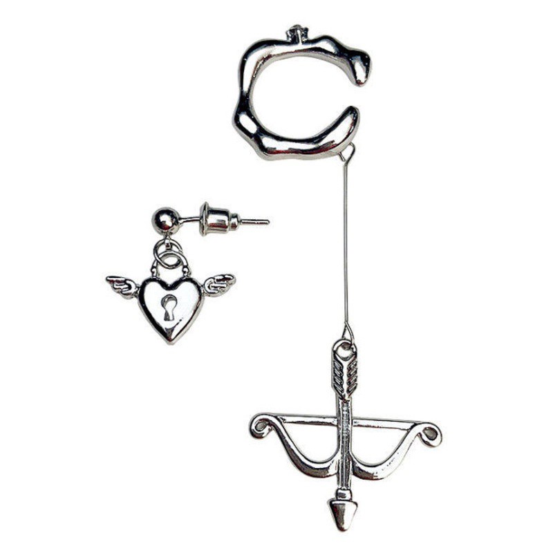 Khuyên kẹp vành tai bằng kim loại hình thần tình yêu không cần đục lỗ đơn giản cá tính 191081