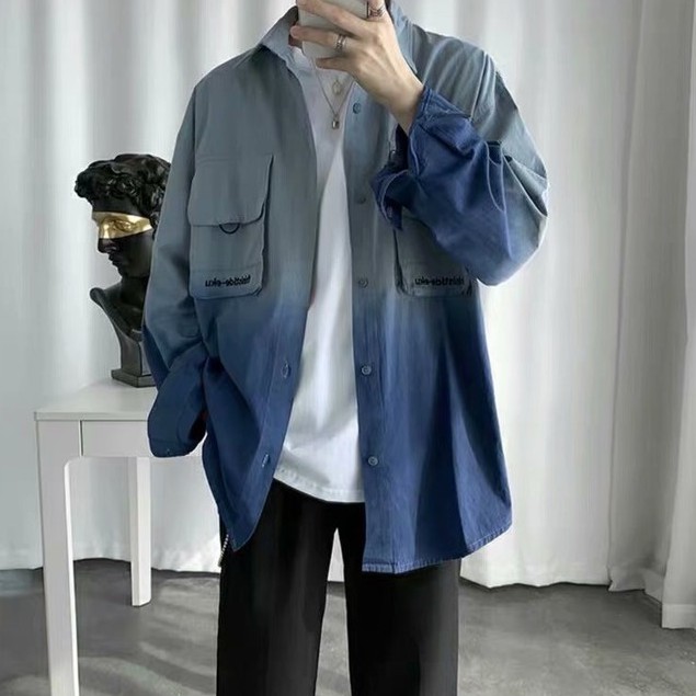 Áo Sơ Mi Dài Tay Với 2 Màu Cá Tính Theo Phong Cách Hàn Quốc / Size M-2XL | BigBuy360 - bigbuy360.vn