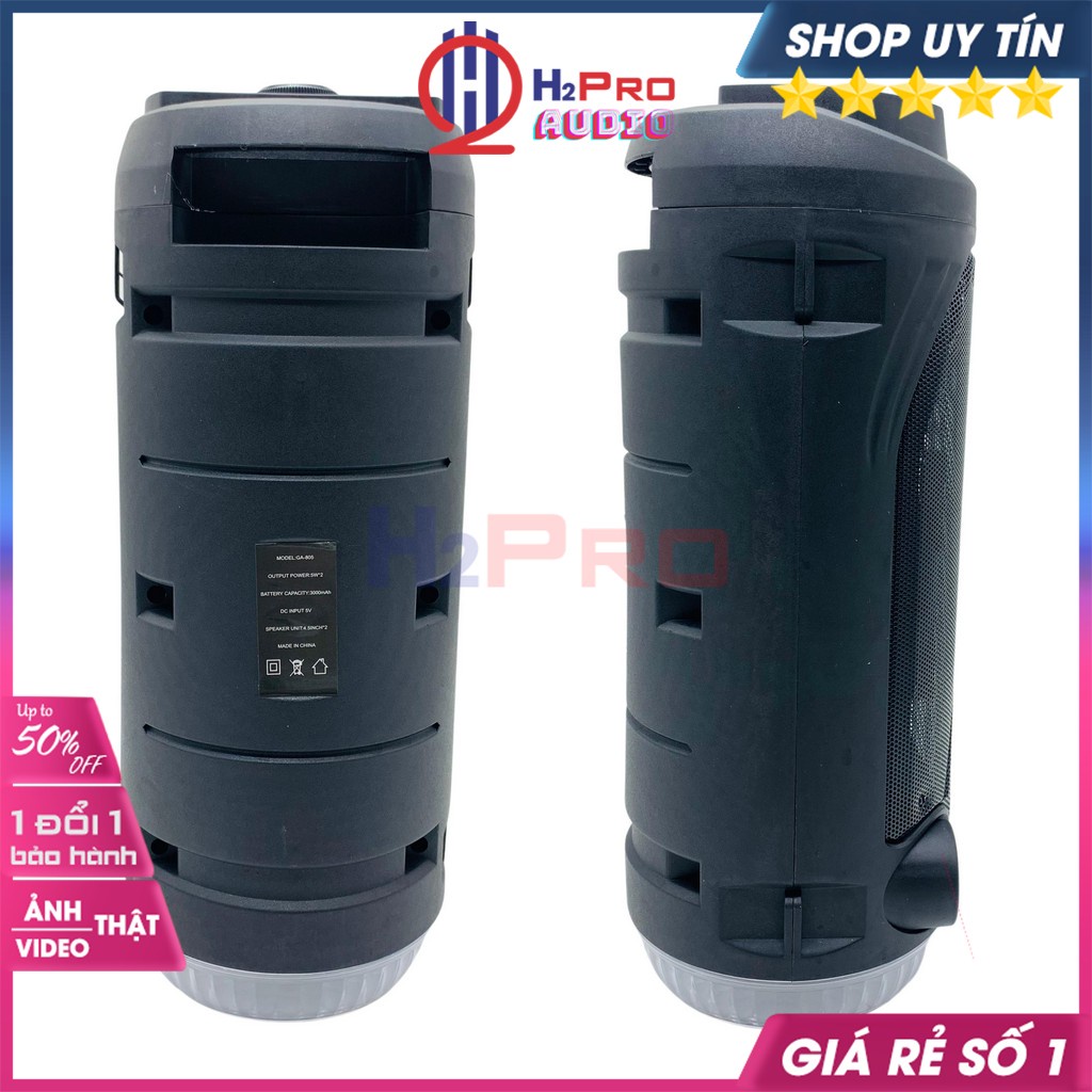 Loa Karaoke Bluetooth, Loa Nghe Nhạc Guyoga GA-805 Cao Cấp, 200W Bass Kép-Usb-TF-Đèn Led (Tặng Micro Có Dây)-H2Pro Audio