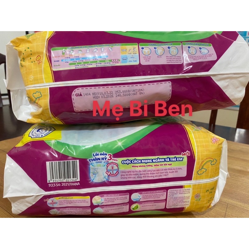 [Mẫu mới TẶNG KÈM 6 MiẾNG] Tã quần Bobby Size XXXL24 dành cho bé 20-35kg