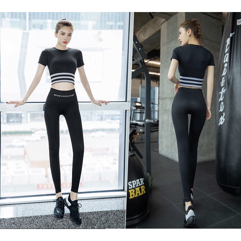 Áo  crotop tập gym,yoga ngắn tay MISSHINE dễ thương (dệt kim)