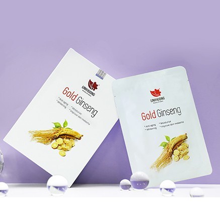 Mặt nạ sâm dưỡng trắng dưỡng ẩm thải độc da GOLD GINSENG Linh Hương chiết xuất Nhân Sâm, Lô Hội ngừa lão hóa da