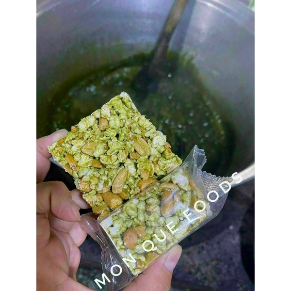 Cốm Nếp Đậu Phộng Lá Dứa Cốt Dừa( túi 500gram )