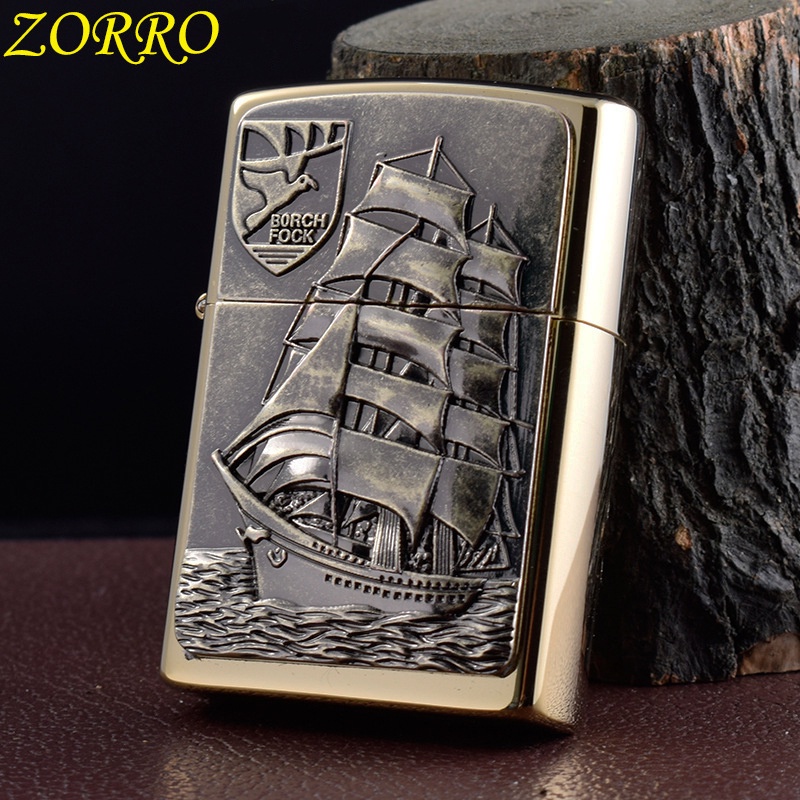 𝐁𝐚̣̂𝐭 𝐋𝐮̛̉𝐚 Zorro dán emblem thuyền buồm Z91041 Thích hợp làm quà tặng