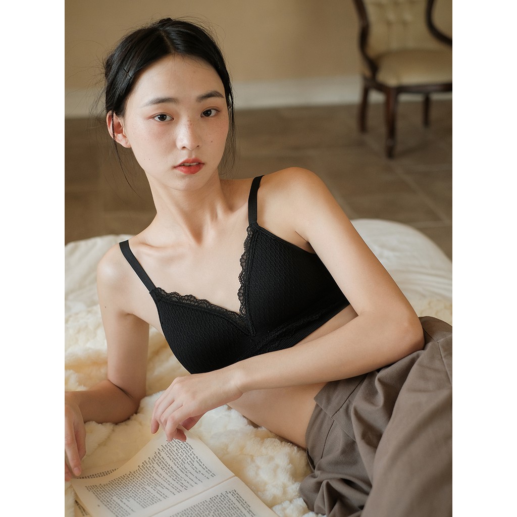 Áo ngực nữ sinh không gọng đệm mỏng AL68 cup ngực ren mềm siêu êm phom ôm ngực NuciFera