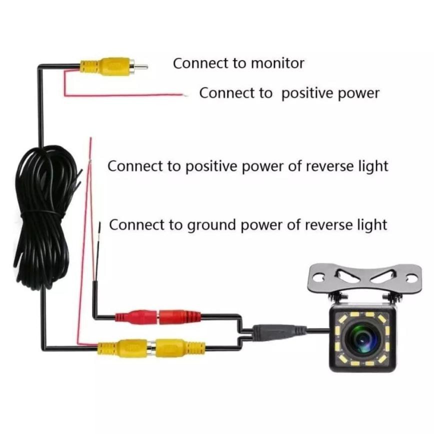 Camera lùi xe hơi 12 bóng LED CCD QM-01 8.8 | BigBuy360 - bigbuy360.vn