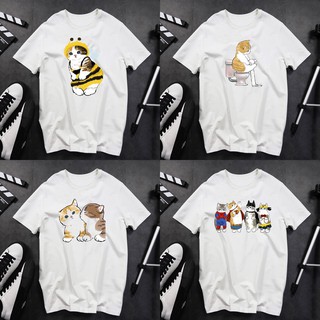 Áo thun unisex chibi mèo ULZZANG dễ thương form rộng vải dày mịn mát A02