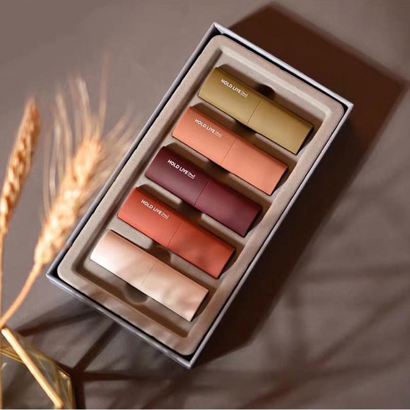 HOLD LIVE Giữ sống💋 Set Son Môi Dạng Mousse Màu Nhung Lì Trang Điểm Cho Nữ / Phụ Nữ