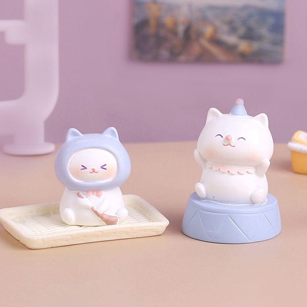 1 Đồ trang trí Chú Mèo Bằng Nhựa Resin 3cm Trang Trí Nhà Cửa / Quà Tặng Cho Bé