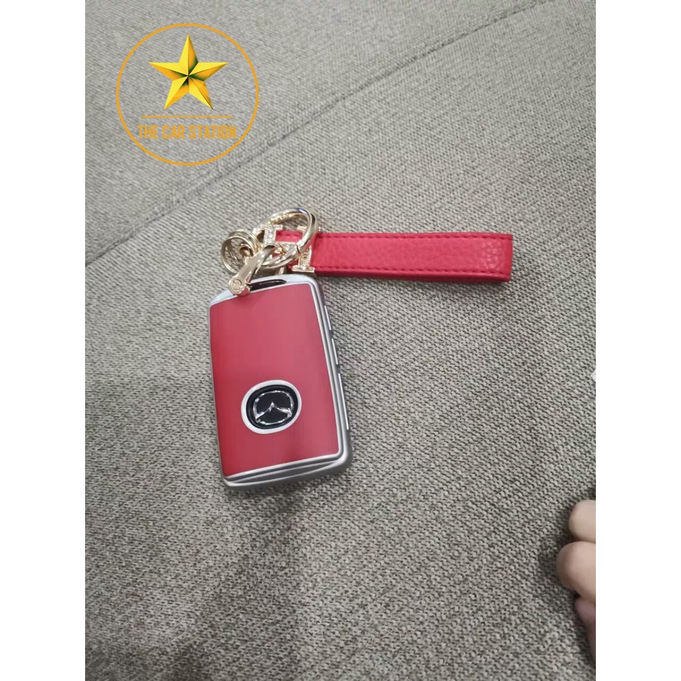 - Ốp đính đá bọc chìa khóa xe hơi ô tô Mazda 2 3 6 - Mazda CX 3 - CX 5 - CX 8 - CX 30 -  Bao da chìa khóa-Mẫu 08