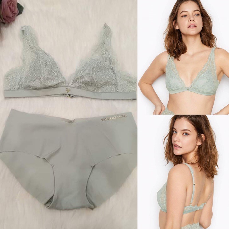 Bộ đồ lót bralette Victoria Secret, áo xs quần S, auth, chính hãng