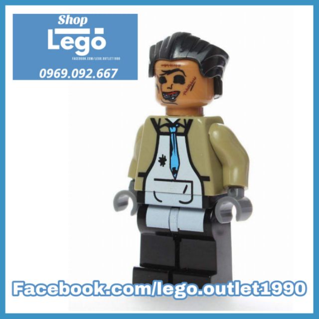 Xếp hình sát nhân LeatherFace cơn ác mộng nước Mỹ Lego Minifigures Kopf KF322