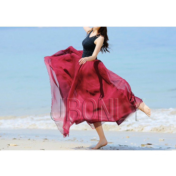 Váy maxi chiffon phong cách Bohemian