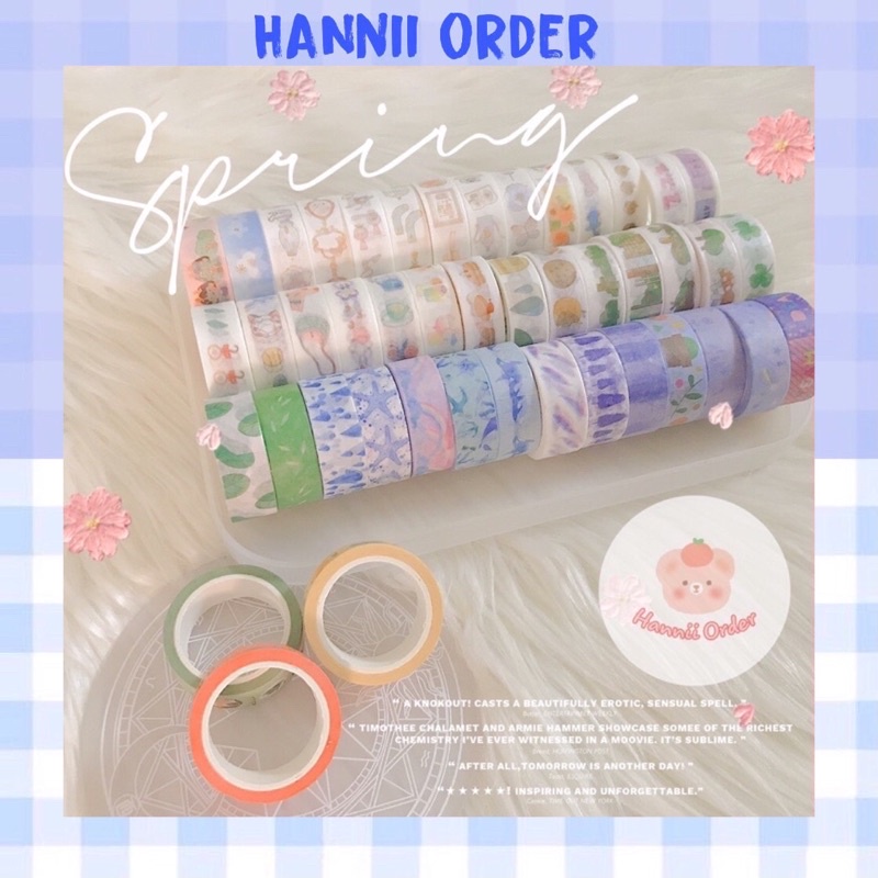 Washi tape bản 1,5cm siêu xinh giao ngẫu nhiên