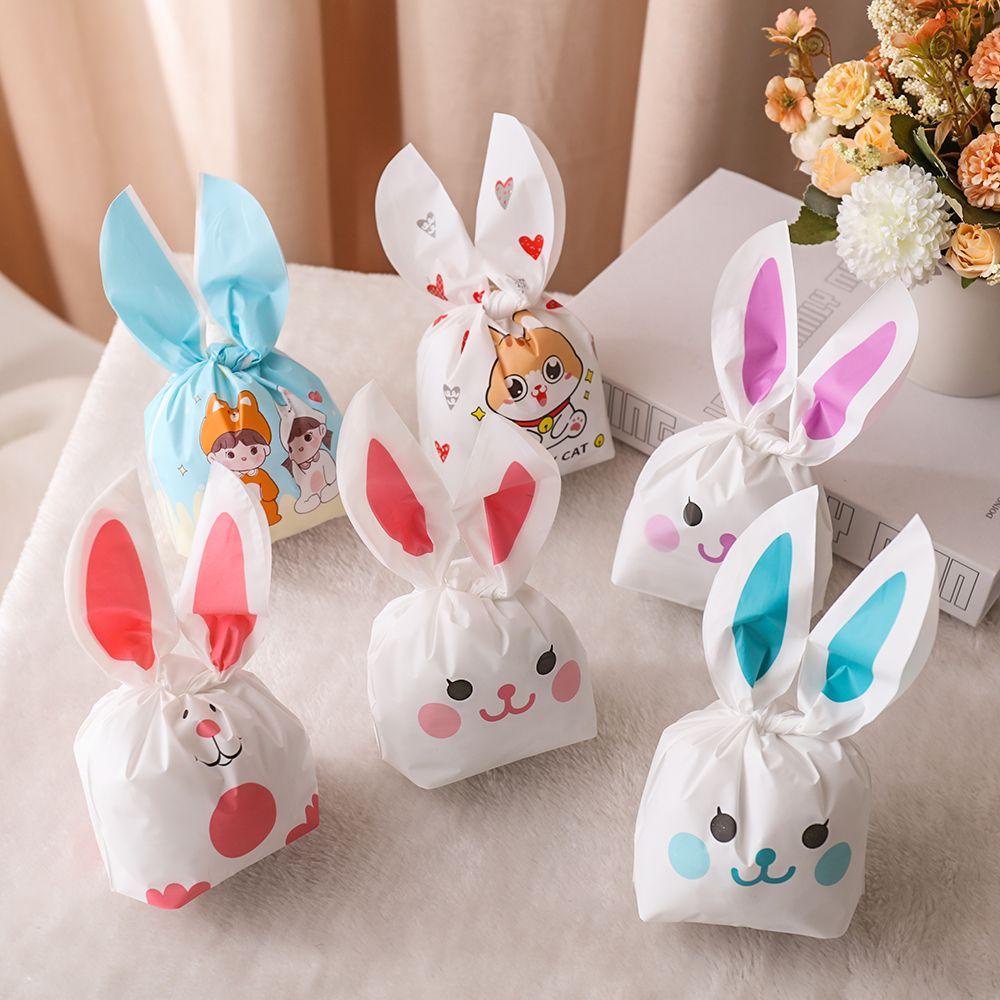 Set 10 Túi Đựng Bánh Quy Hình Thỏ Phục Sinh Dễ Thương