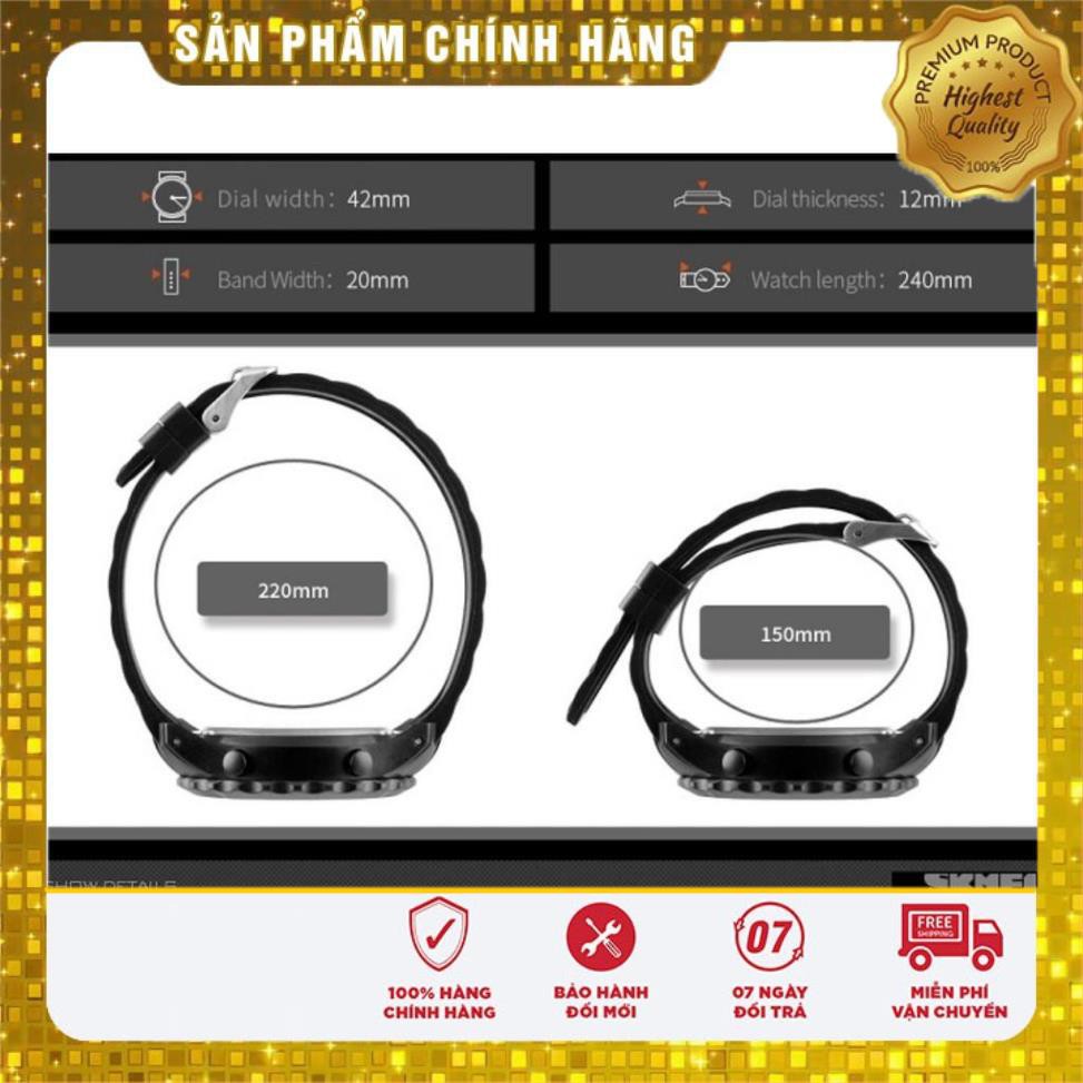 Hàng Cao Cấp -  Đồng hồ -NAM- Skmei 1585 chạy năng lượng mặt trời - Hàng nhập khẩu chính hãng - lỗi 1 đổi 1