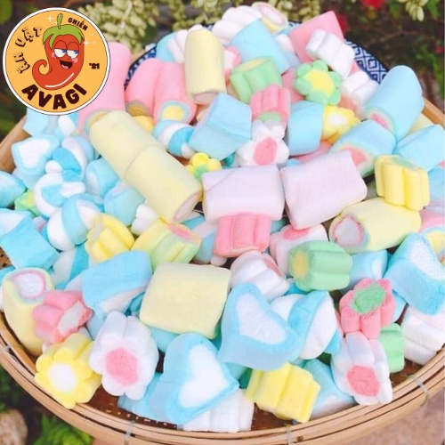 Kẹo Bông MARSHMALLOW Sữa Gòn Thái 250g đồ ăn vặt AVAGI