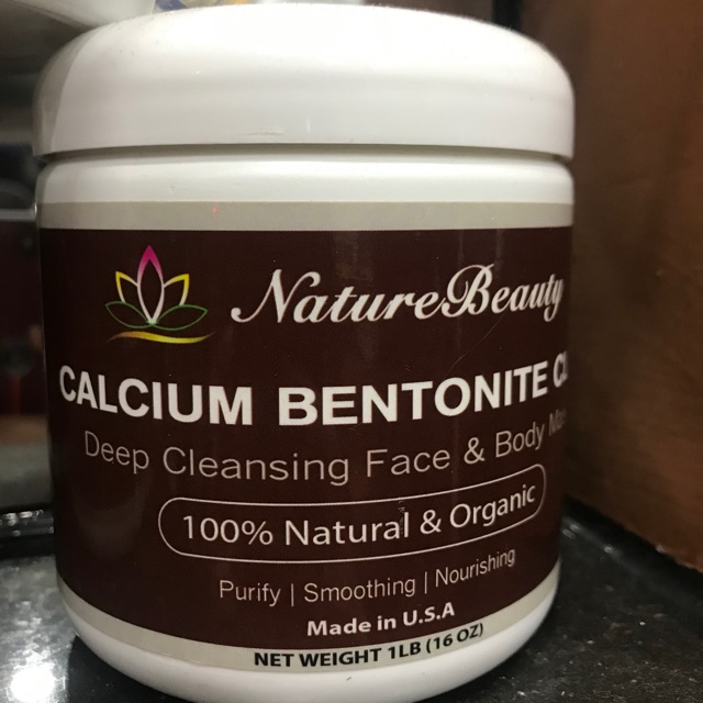 Bột Đất Sét Clcium Bentonite Clay - Nature Beauty - Xách Tay Từ Mỹ