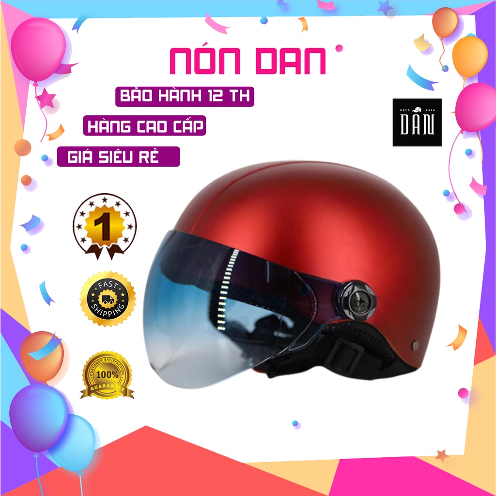 Mũ Bảo Hiểm Nửa Đầu Có Kính (NS) - Nón 1/2 Có kính chống UV