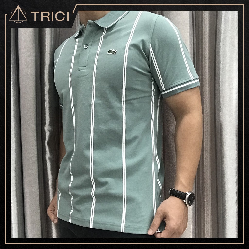 Áo thun nam có cổ 👕FREESHIP👕 áo thun polo Lacoste- 100% cotton 4 chiều PLLC01 | BigBuy360 - bigbuy360.vn